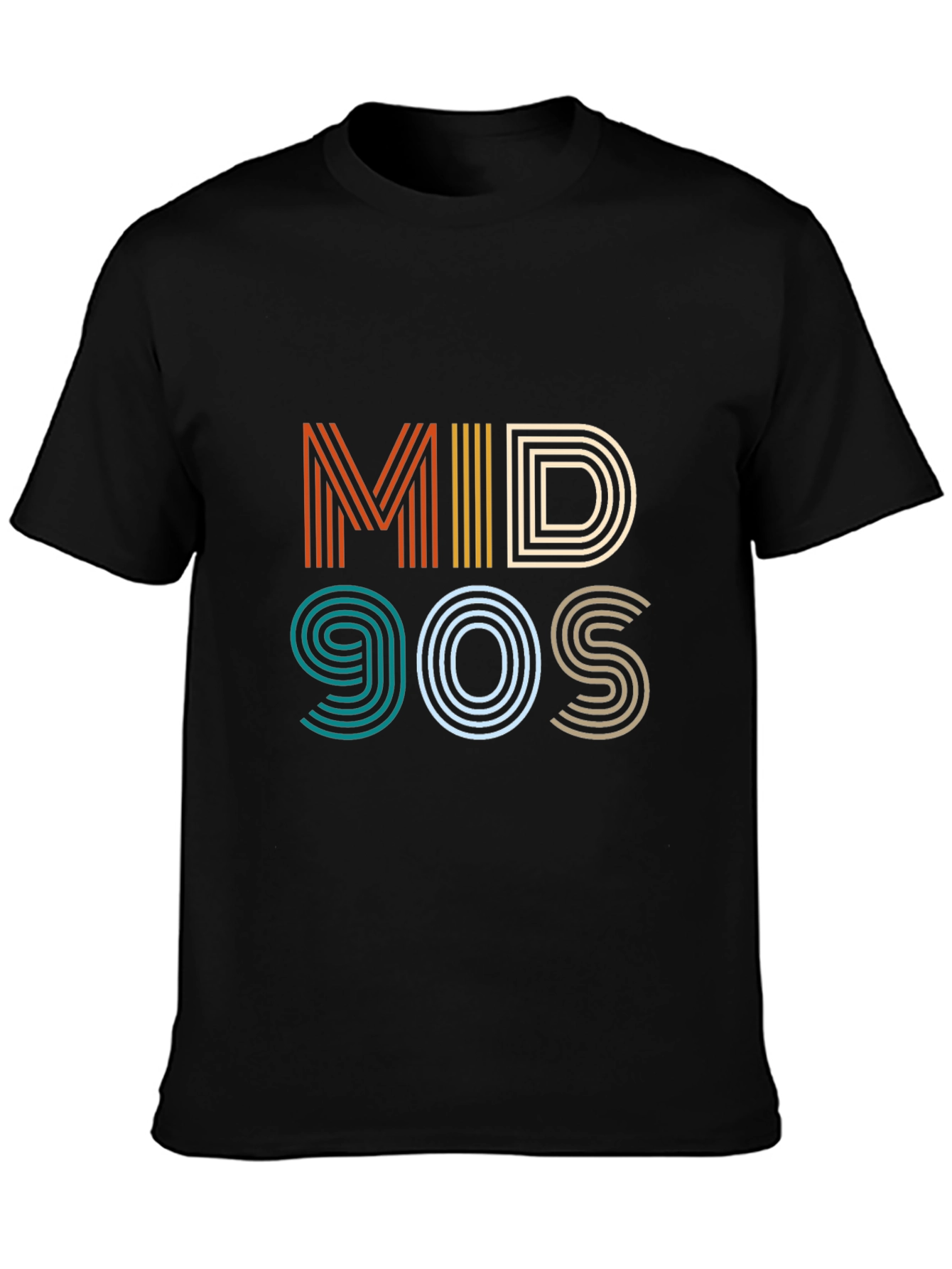 Black Retro Mid 90s Graphic Tee - Vintage Style view 3