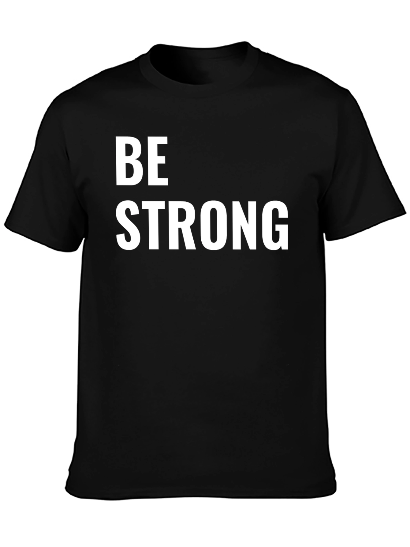 Black Be Strong Graphic Tee - Bold Statement T-Shirt view 3