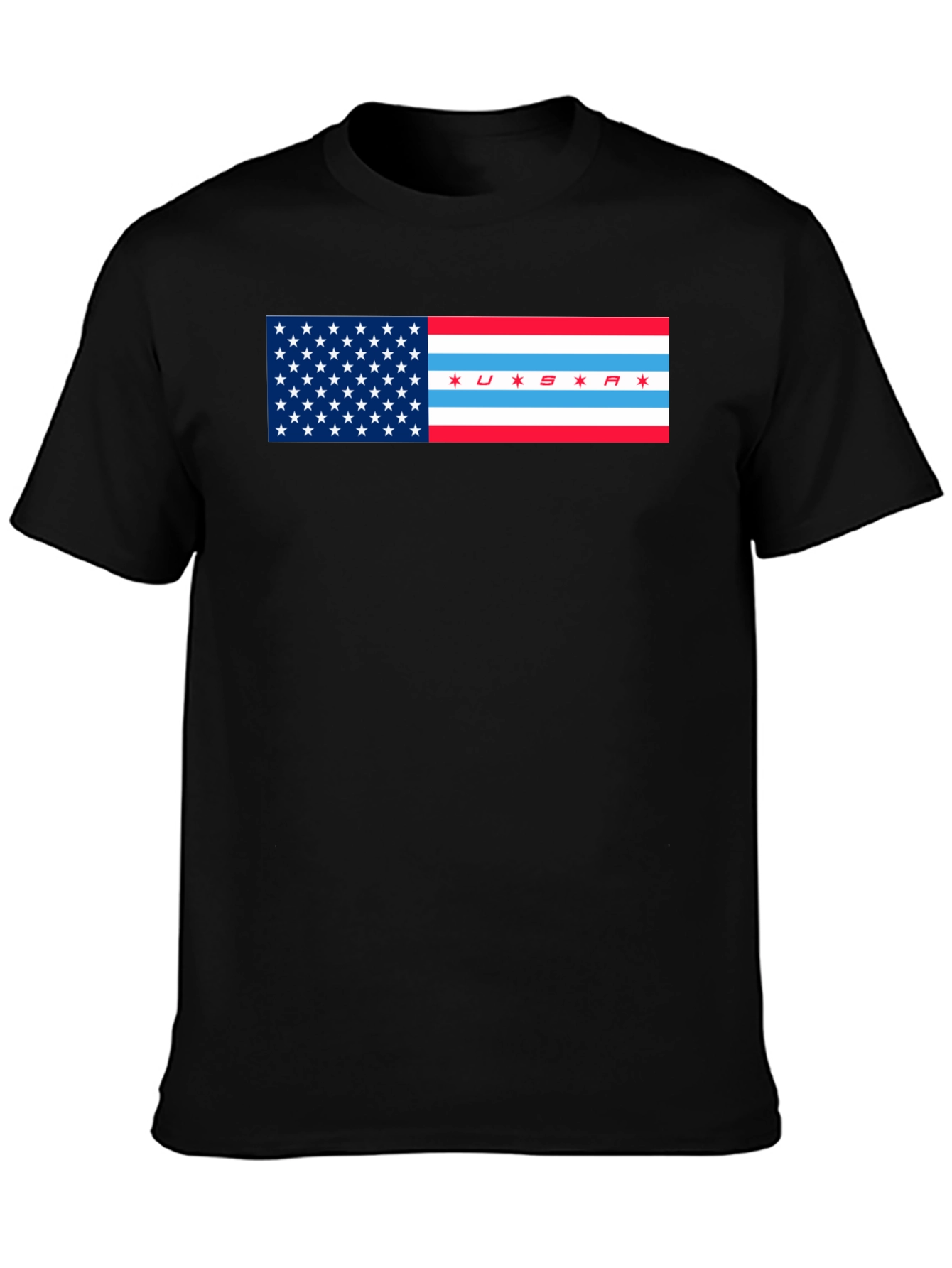 Black USSA Flag Graphic T-Shirt - Patriot Style view 3