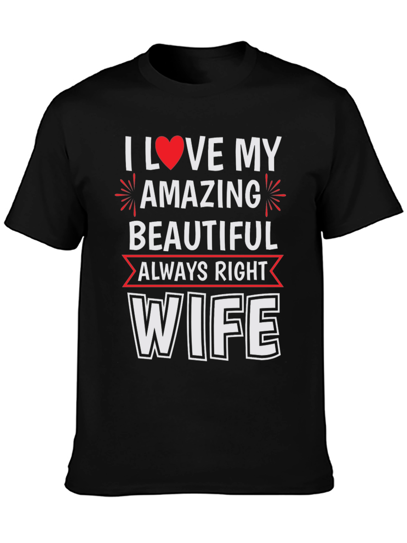 Black I Love My Amazing Wife Graphic Tee view 3