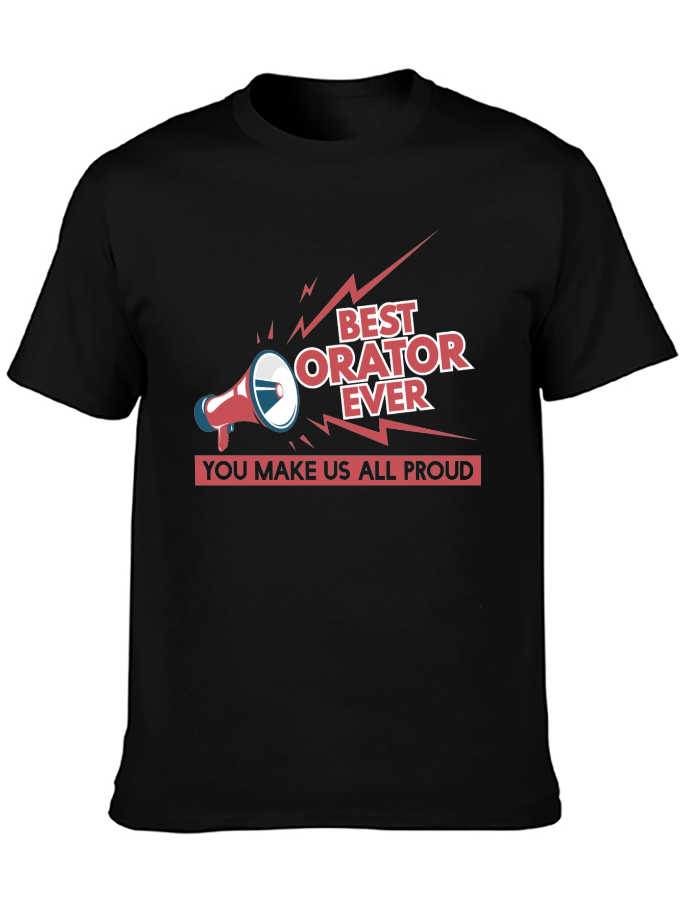 Black Best Orator Ever Graphic T-Shirt view 3