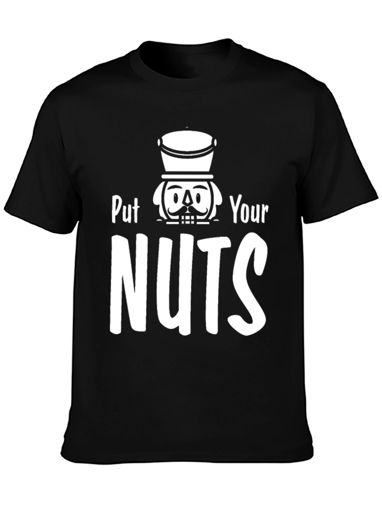 Black Nutcracker Humor Graphic T-Shirt - Put Your Nuts view 3