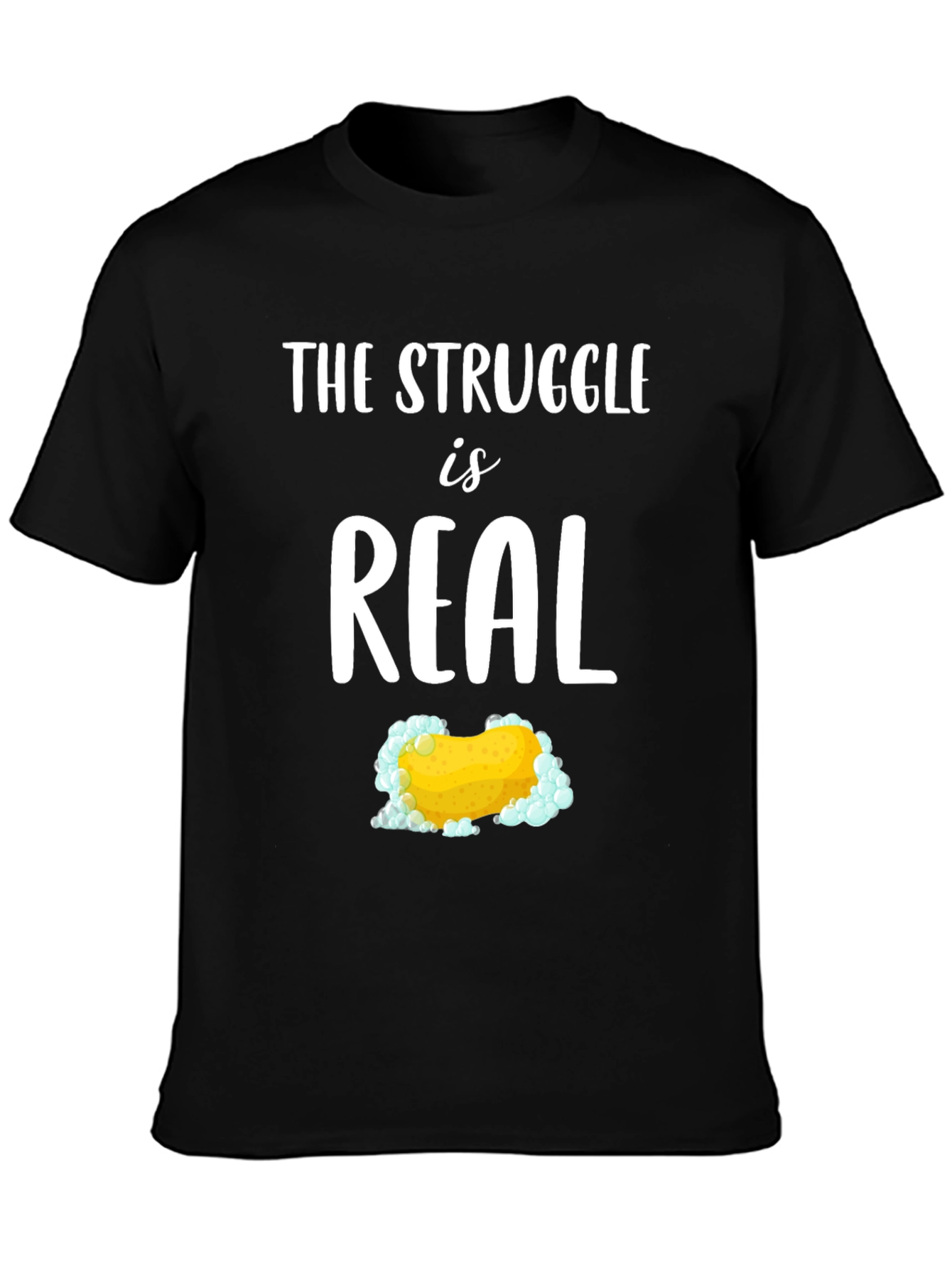 Black The Struggle is Real T-Shirt view 3