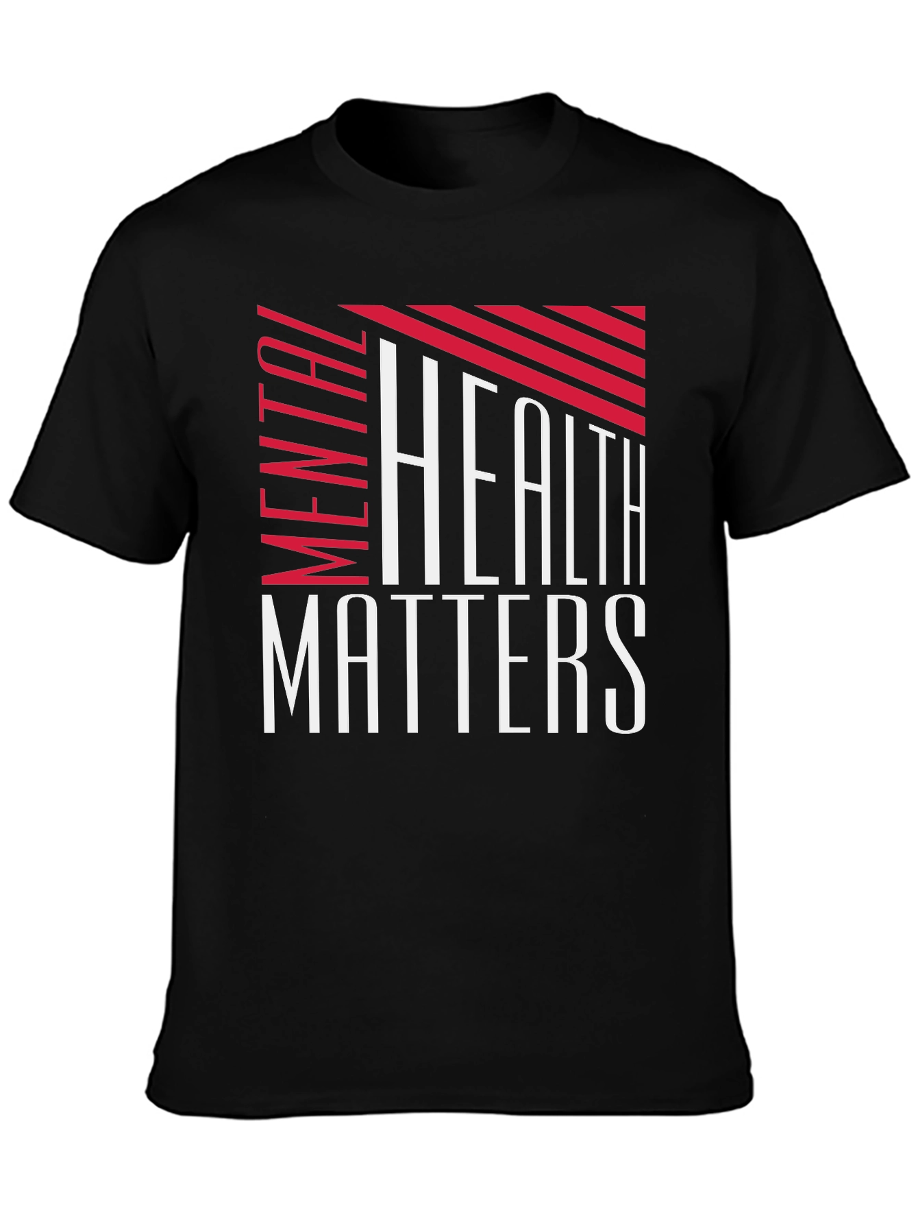 Black Mental Health Matters Graphic Tee - Black view 3