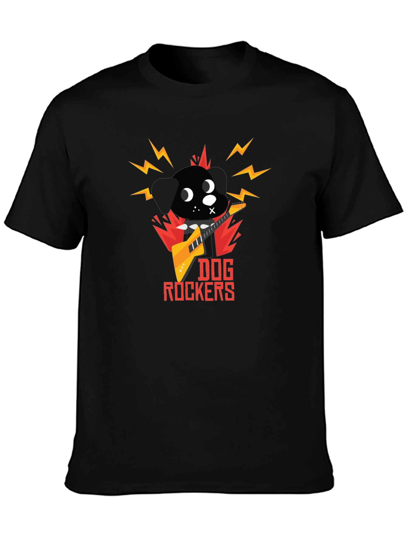 Black Dog Rockers T-Shirt - Cool Graphic Tee view 3