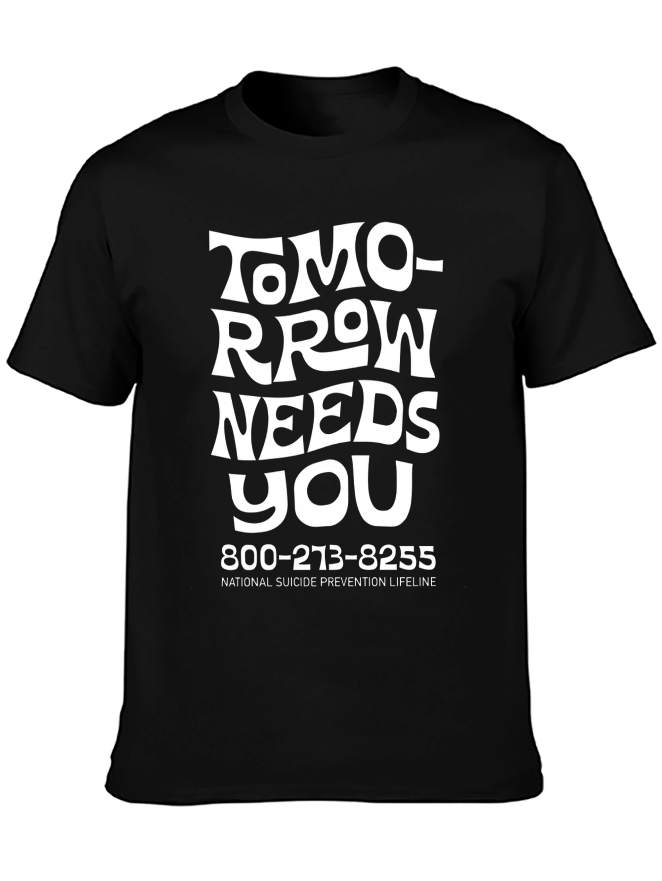 Black Tomorrow Needs You Suicide Prevention Lifeline Tee view 3