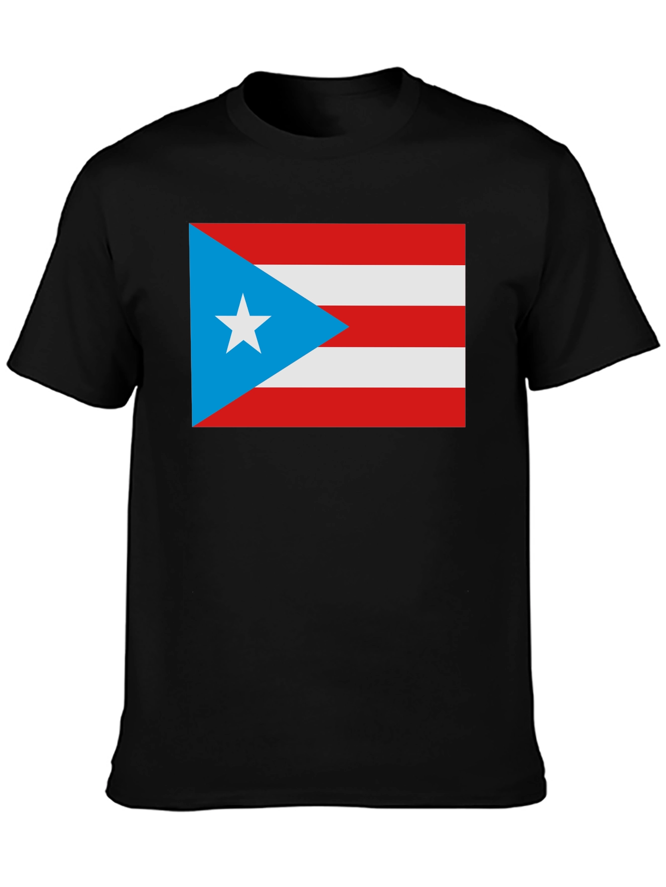 Black Puerto Rico Flag Graphic T-Shirt view 3