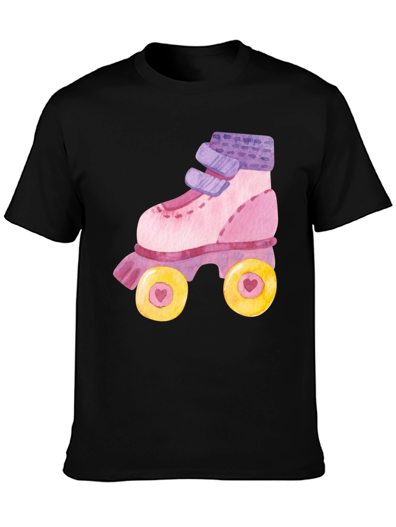 Black Skate T-Shirt: Retro Style, Black Tee view 3