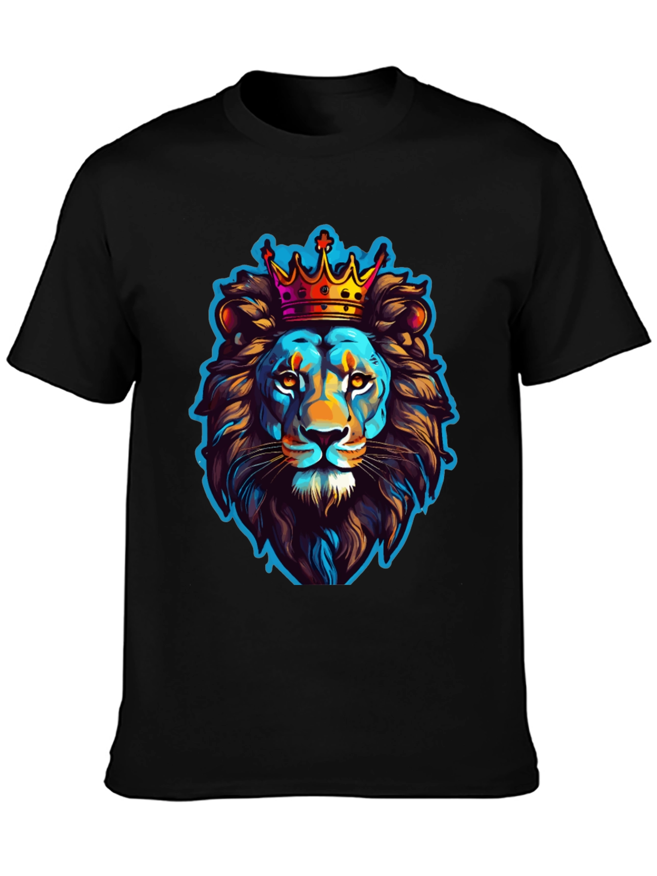 Black Lion King Graphic Tee - Men's Black T-Shirt view 3