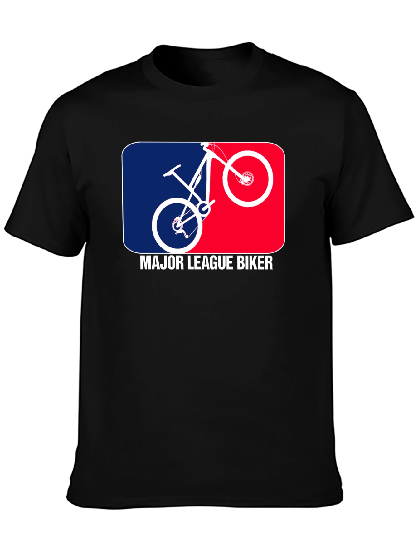 Black Major League Biker T-Shirt - Black Tee view 3