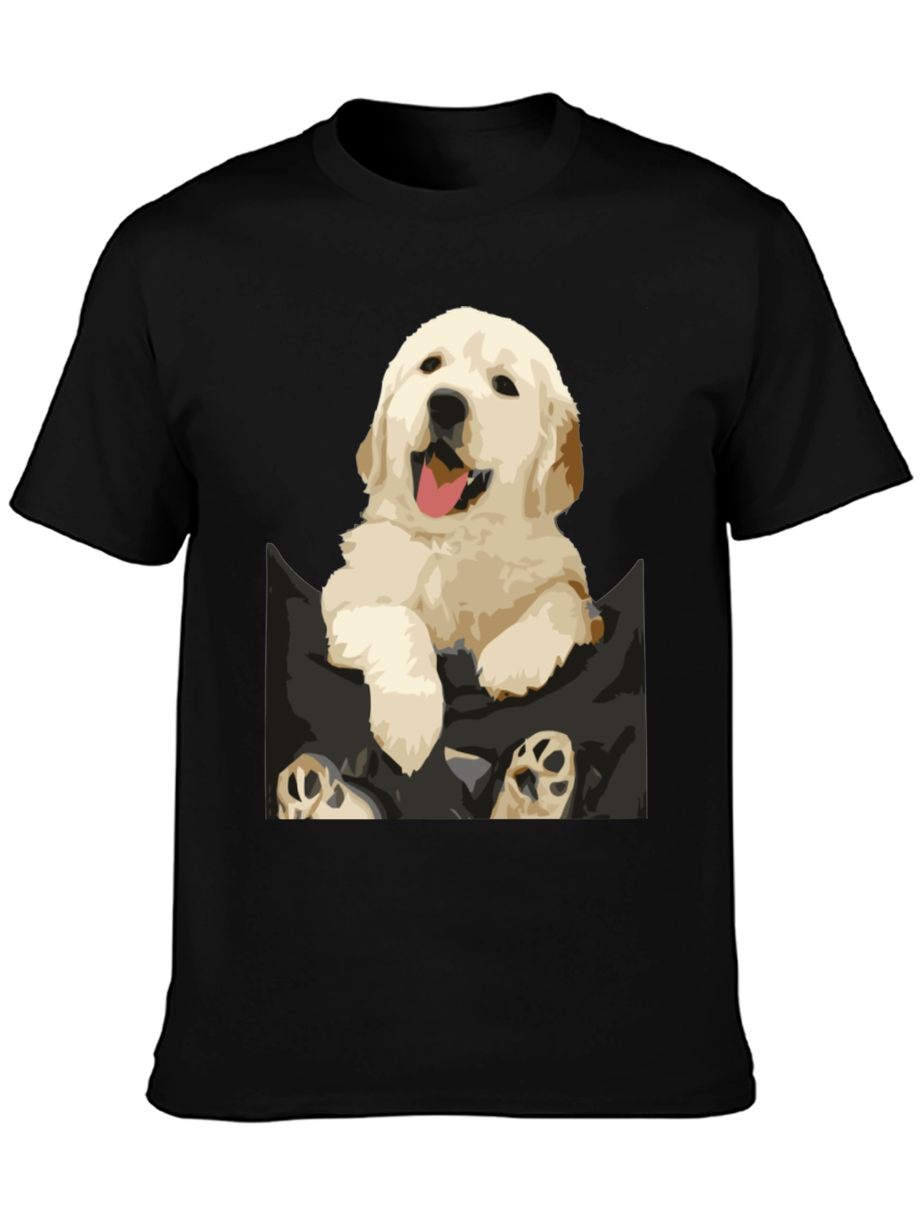 Black Puppy Pocket Graphic Tee view 3