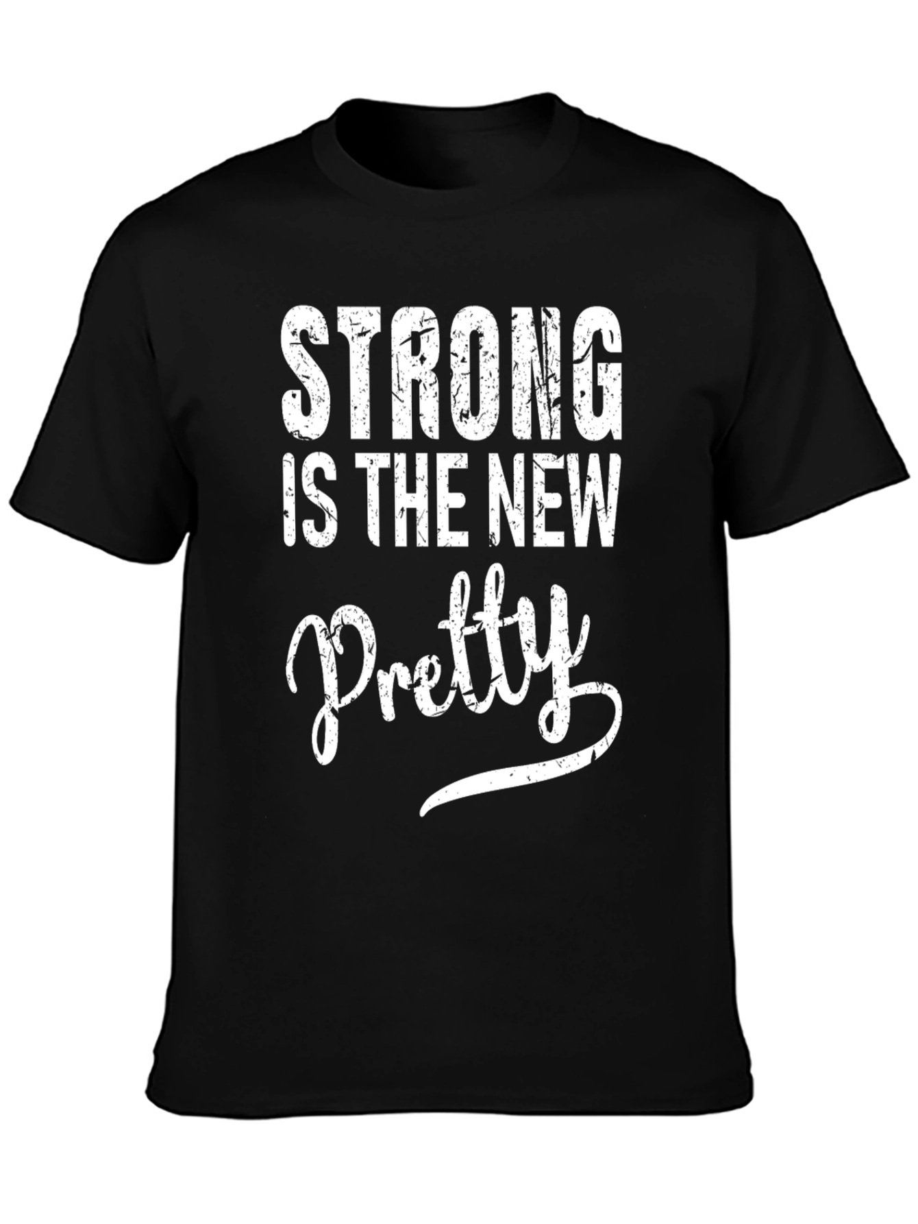 Black Strong Is The New Pretty Black Graphic T-Shirt view 3