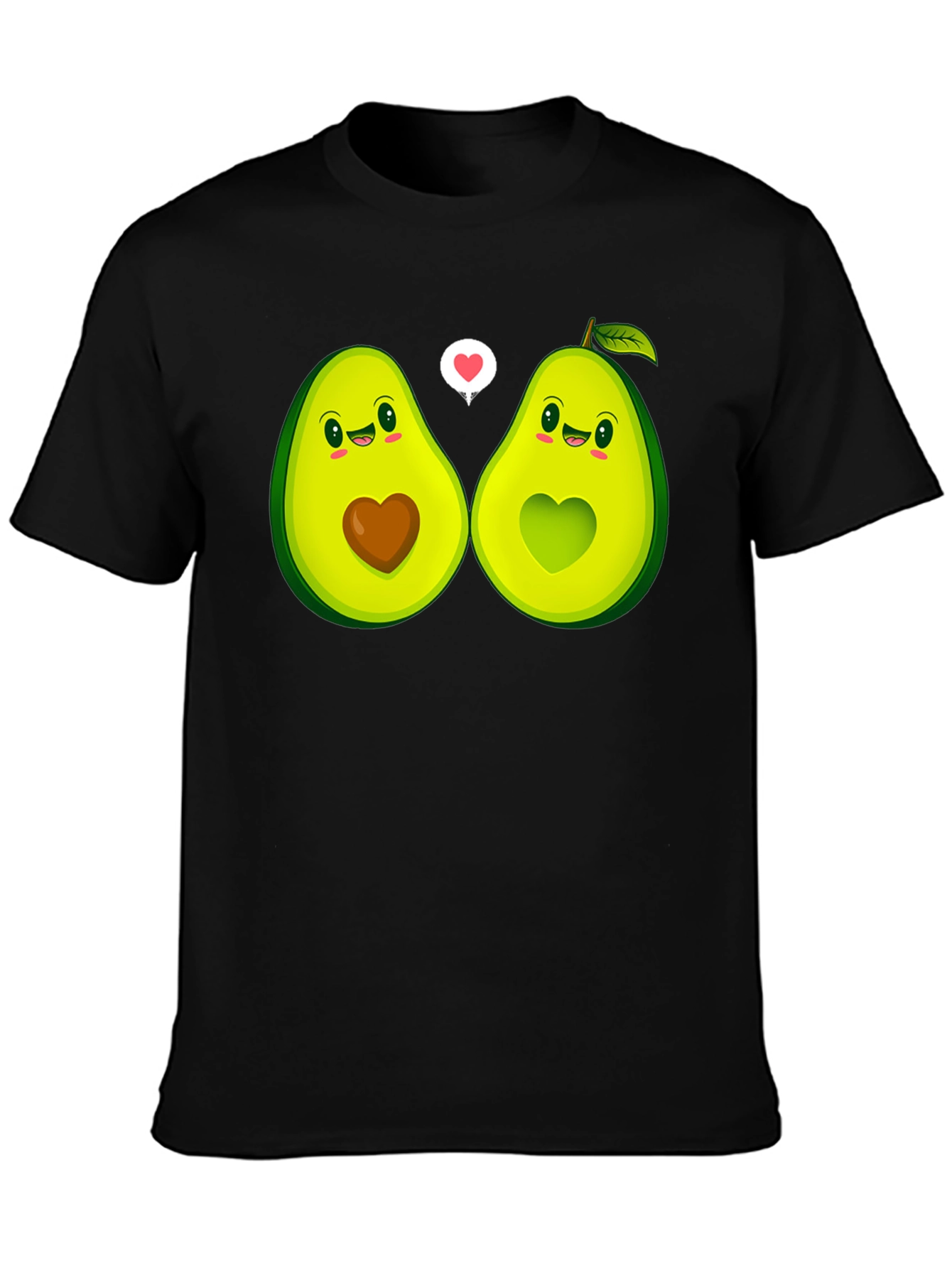 Black Avocado Love Graphic T-Shirt - Black Cotton Tee view 3