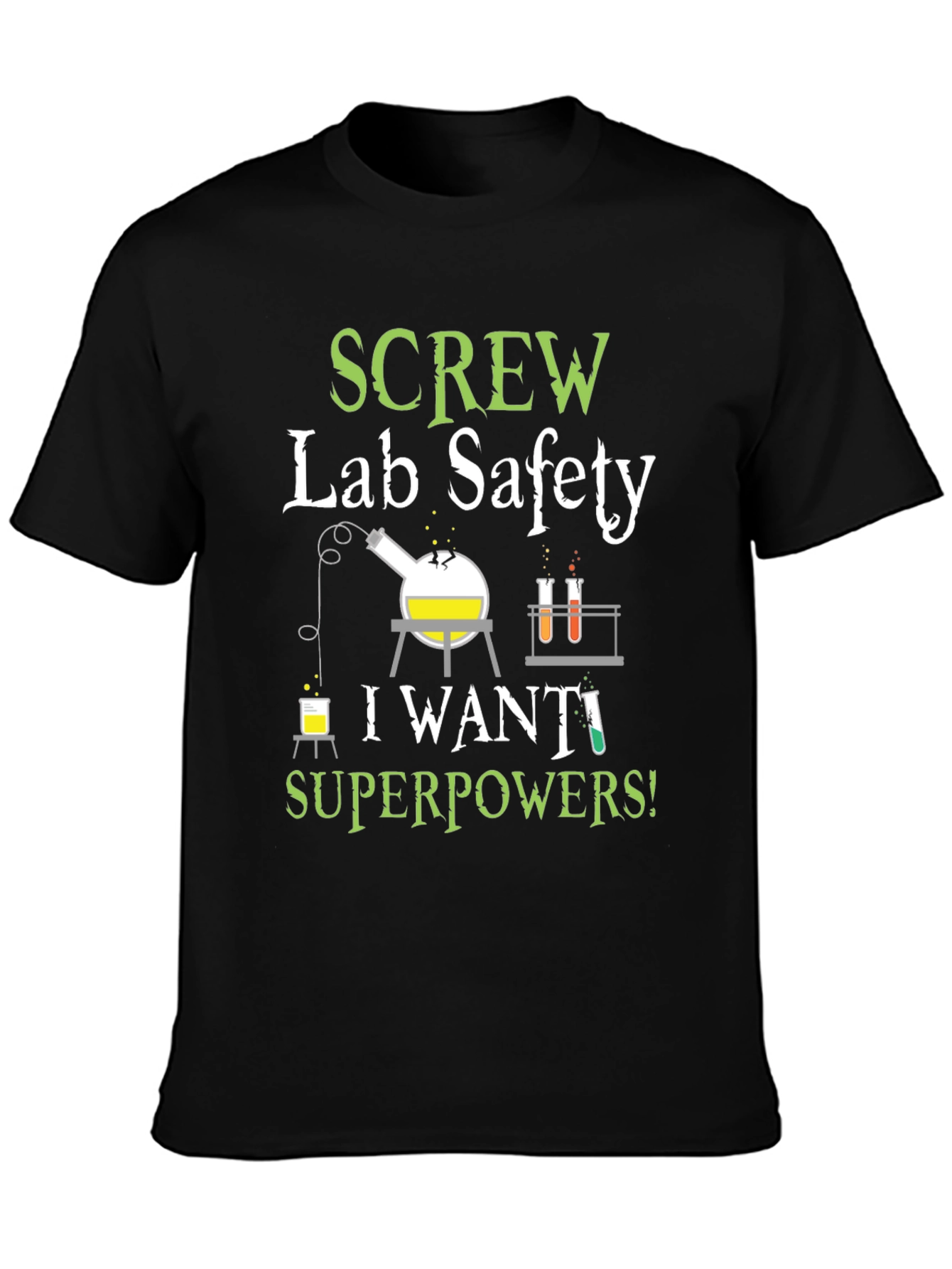 Black Screw Lab Safety T-Shirt: Science Humor Tee view 3