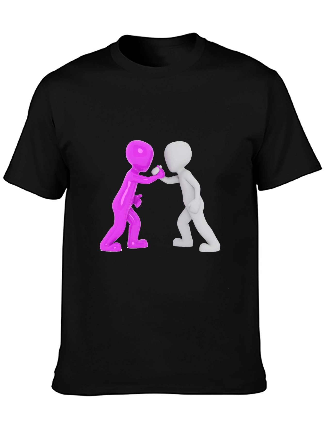 Black Fun Character Graphic Tee - Black view 3