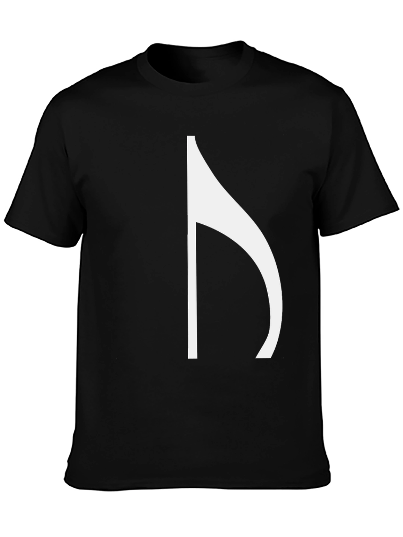 Black Modern Black Tee with Minimalist White Graphic view 3