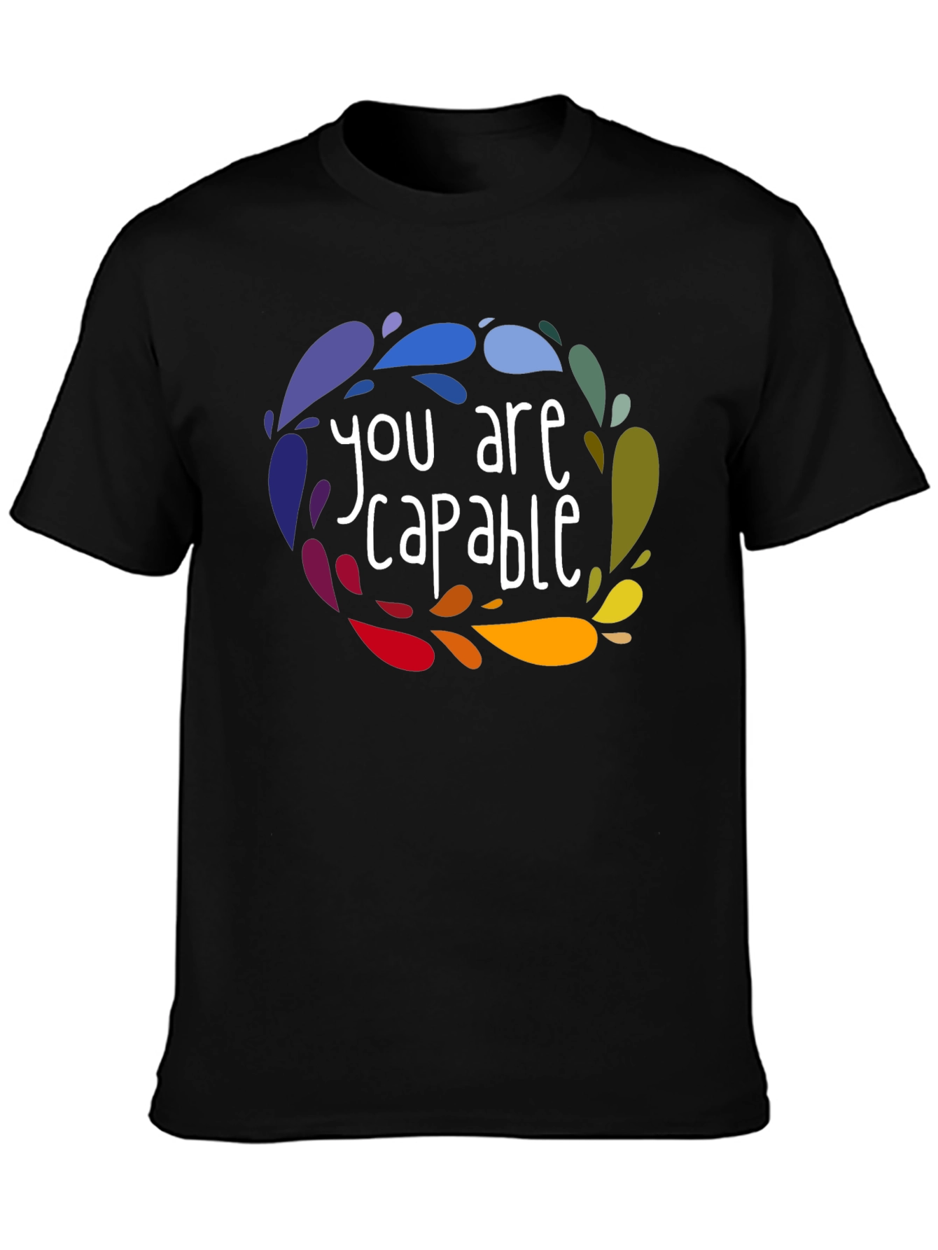Black You Are Capable Graphic Tee - Stylish Comfort view 3