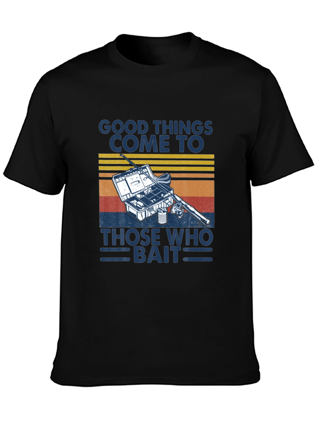 Black Fishing T-Shirt: Good Things Come to Those Who Bait view 3