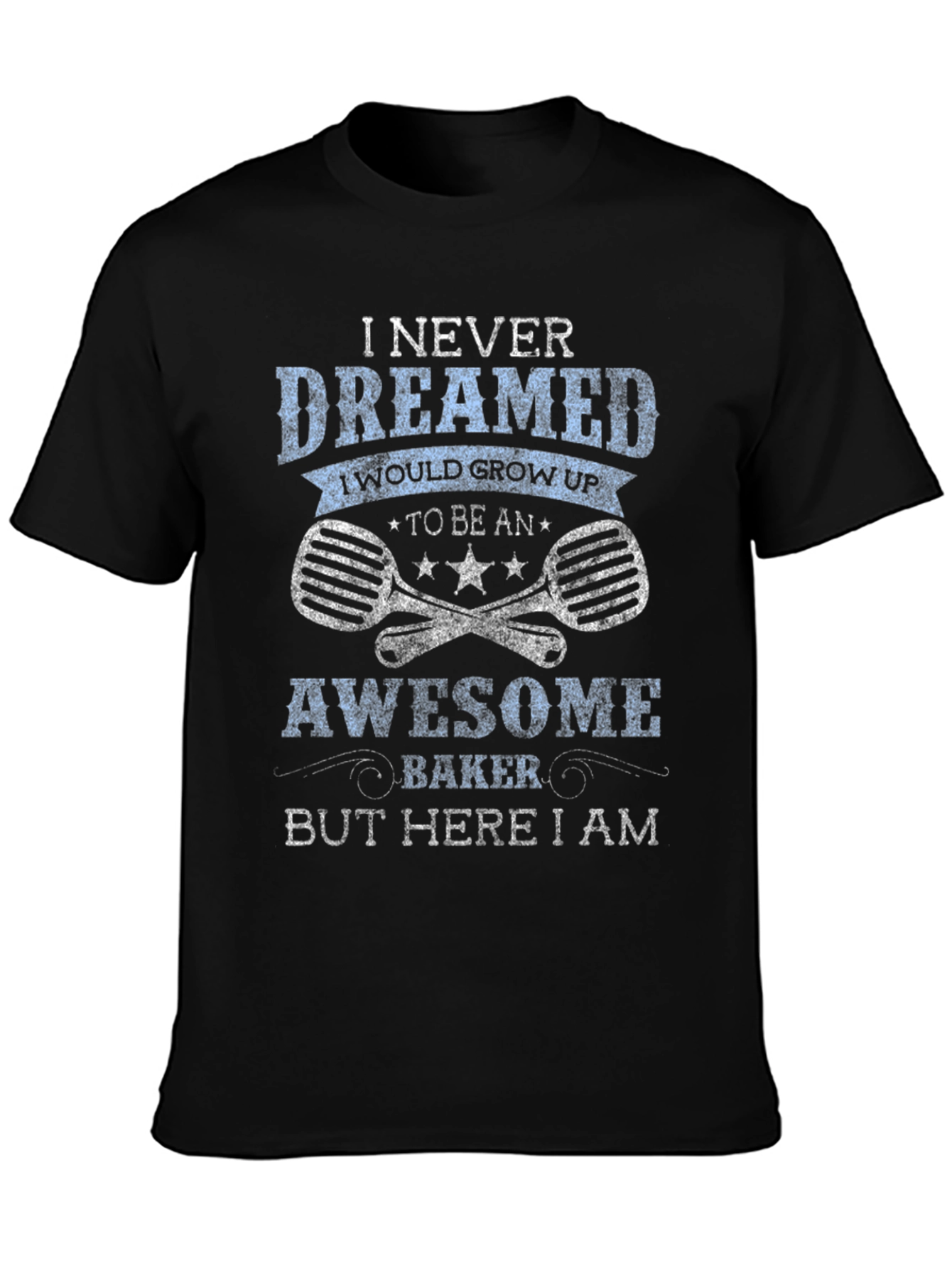 Black Awesome Baker Graphic T-Shirt view 3