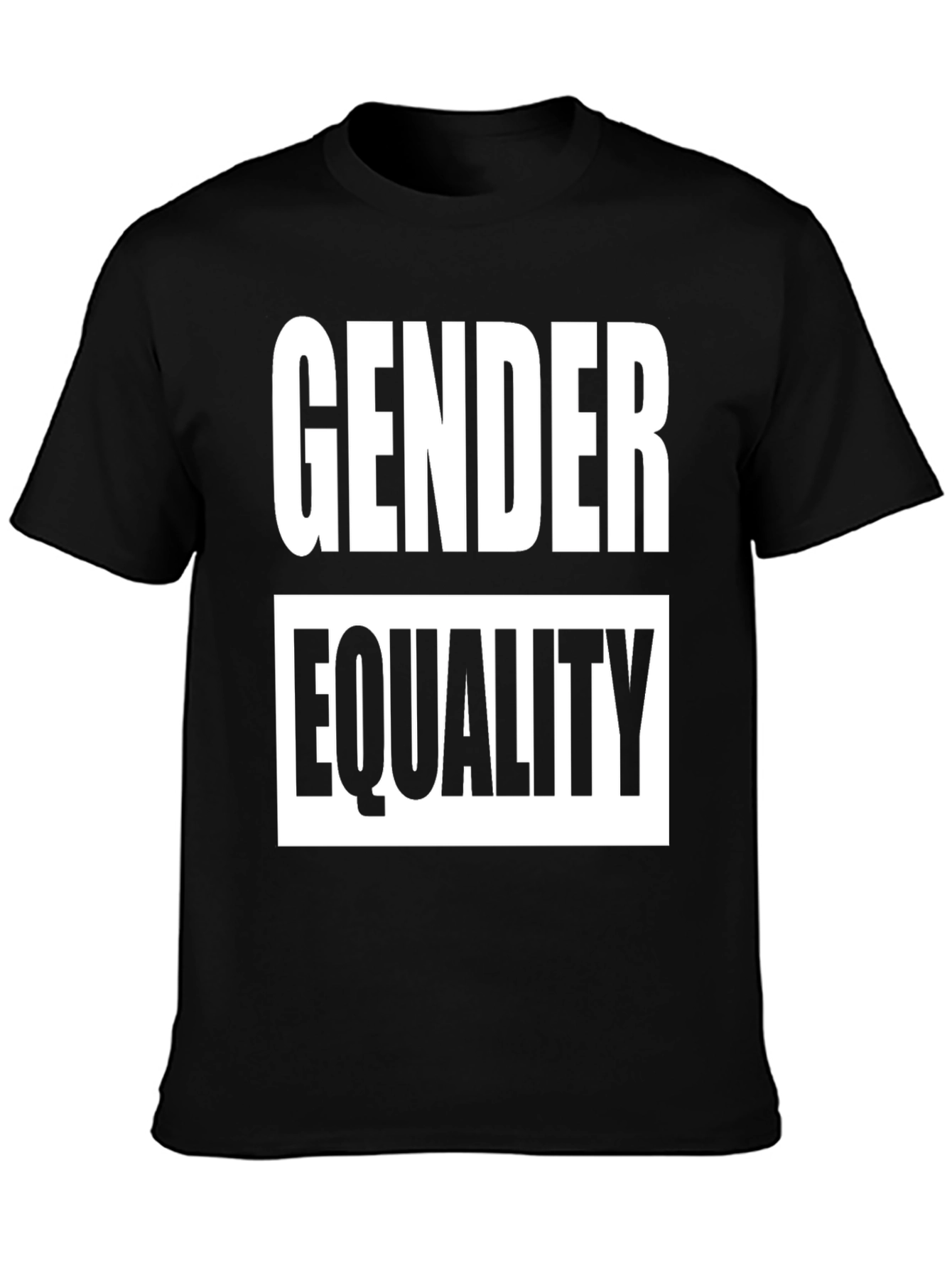 Black Gender Equality Graphic Tee - Black Cotton view 3