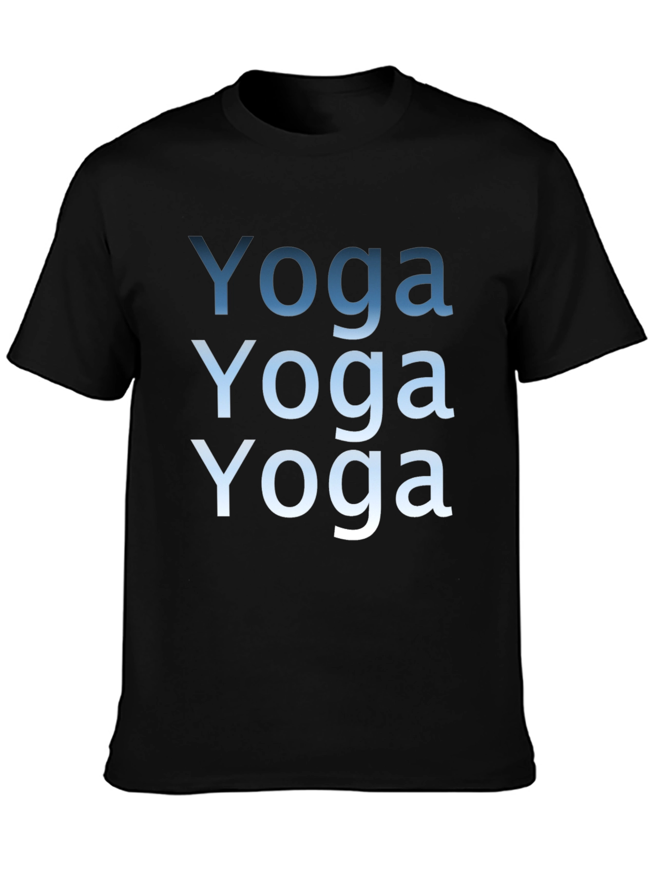 Black Yoga Text T-Shirt - Relax in Comfort & Style view 3