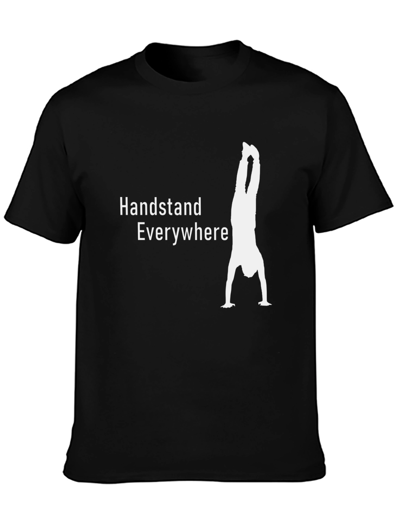 Black Handstand Everywhere Graphic Tee - Black Cotton Blend view 3