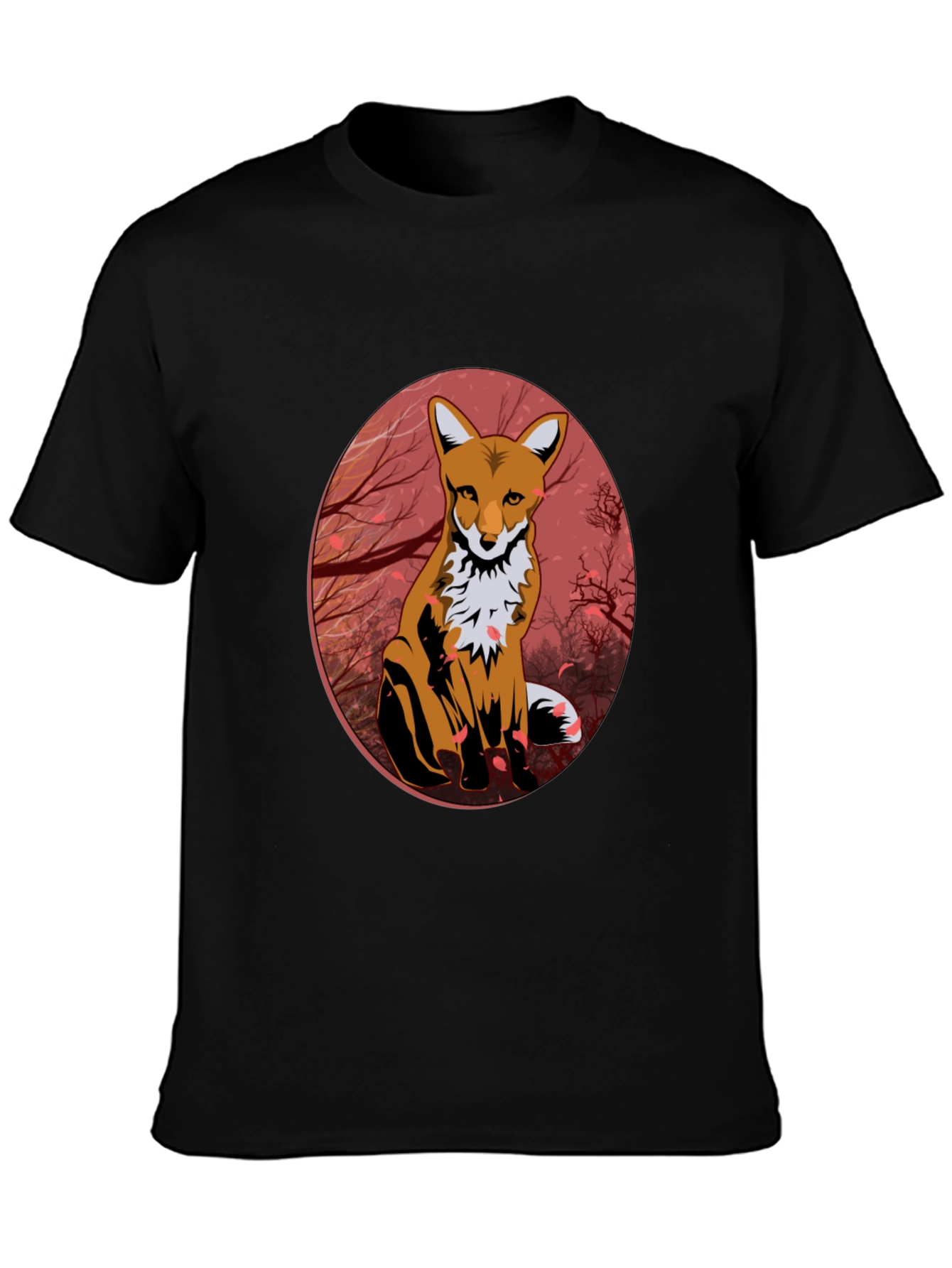Black Fox Graphic Tee - Men's Black T-Shirt view 3