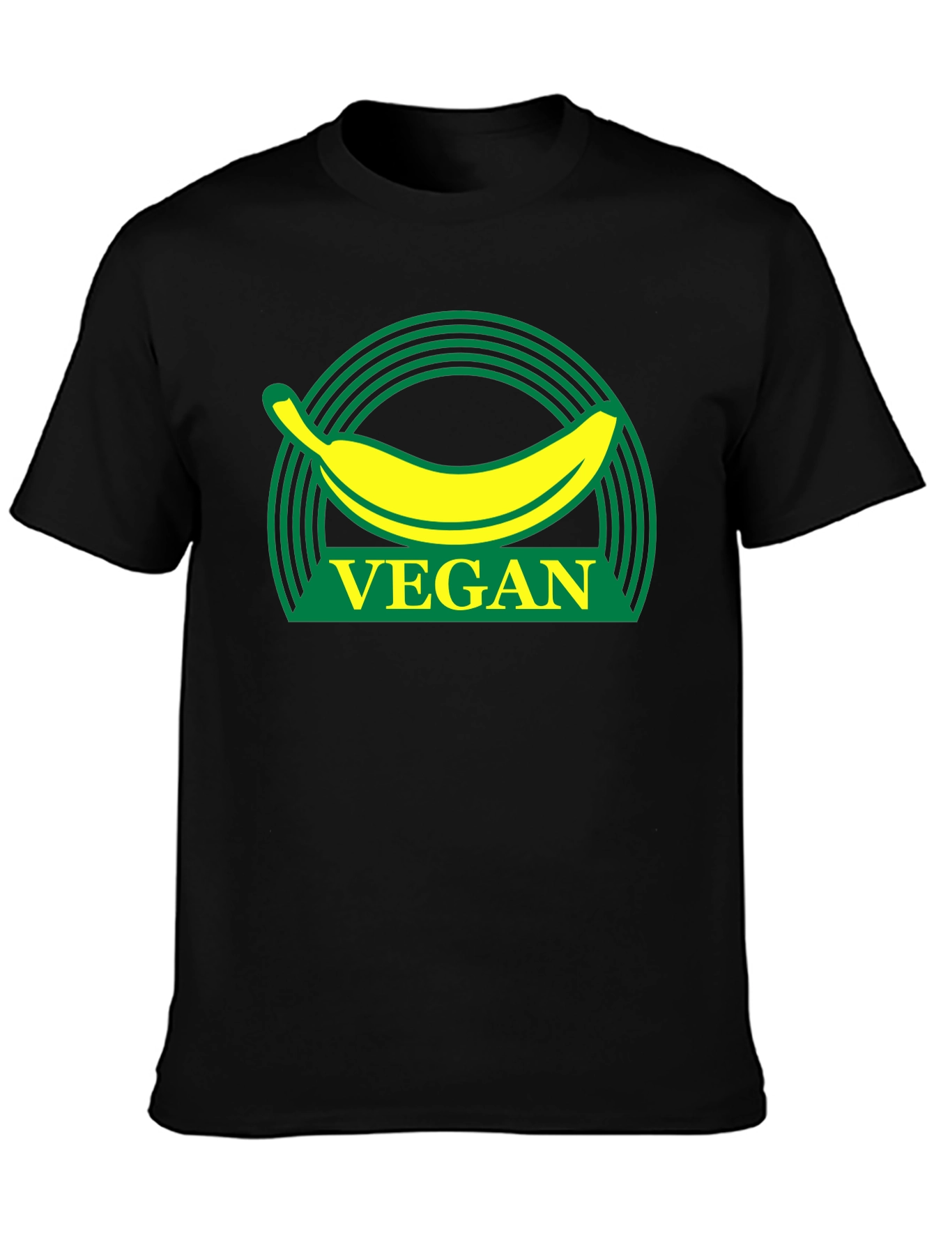 Vegan Banana T-Shirt - Unisex Black Tee - 3
