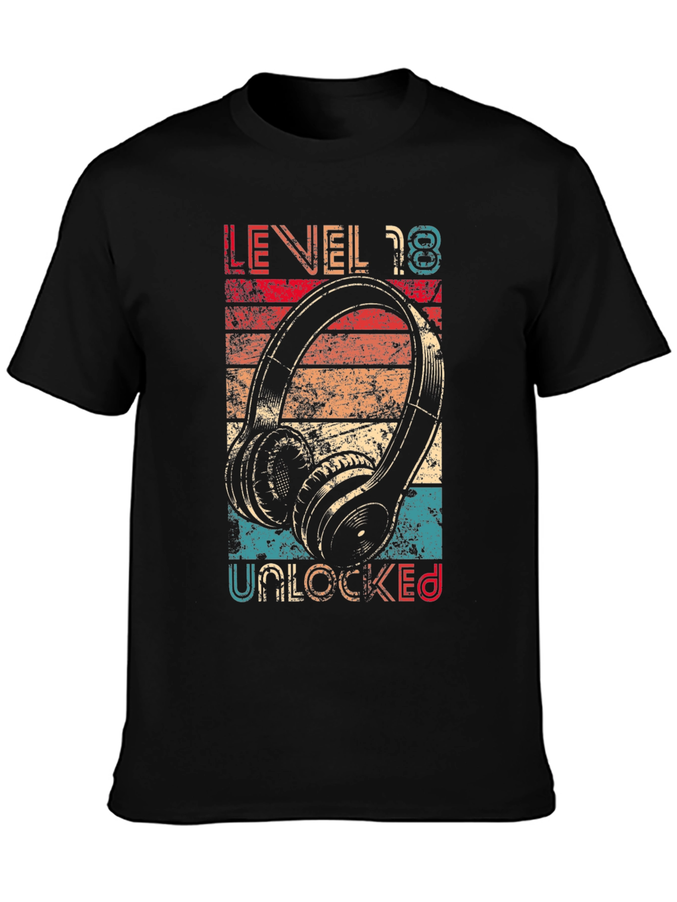 Black Level 18 Unlocked T-Shirt Birthday Gamer Gift view 3