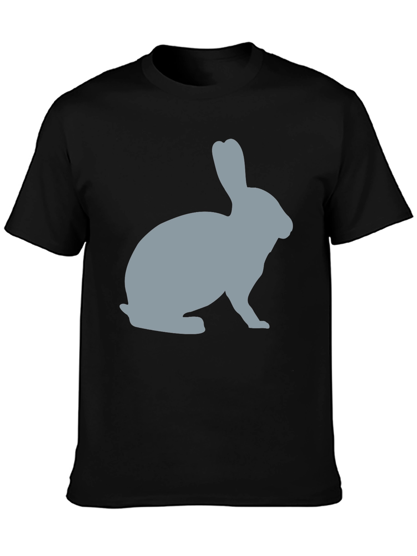 Black Rabbit Silhouette Graphic Tee - Unisex Soft Cotton T-Shirt view 3