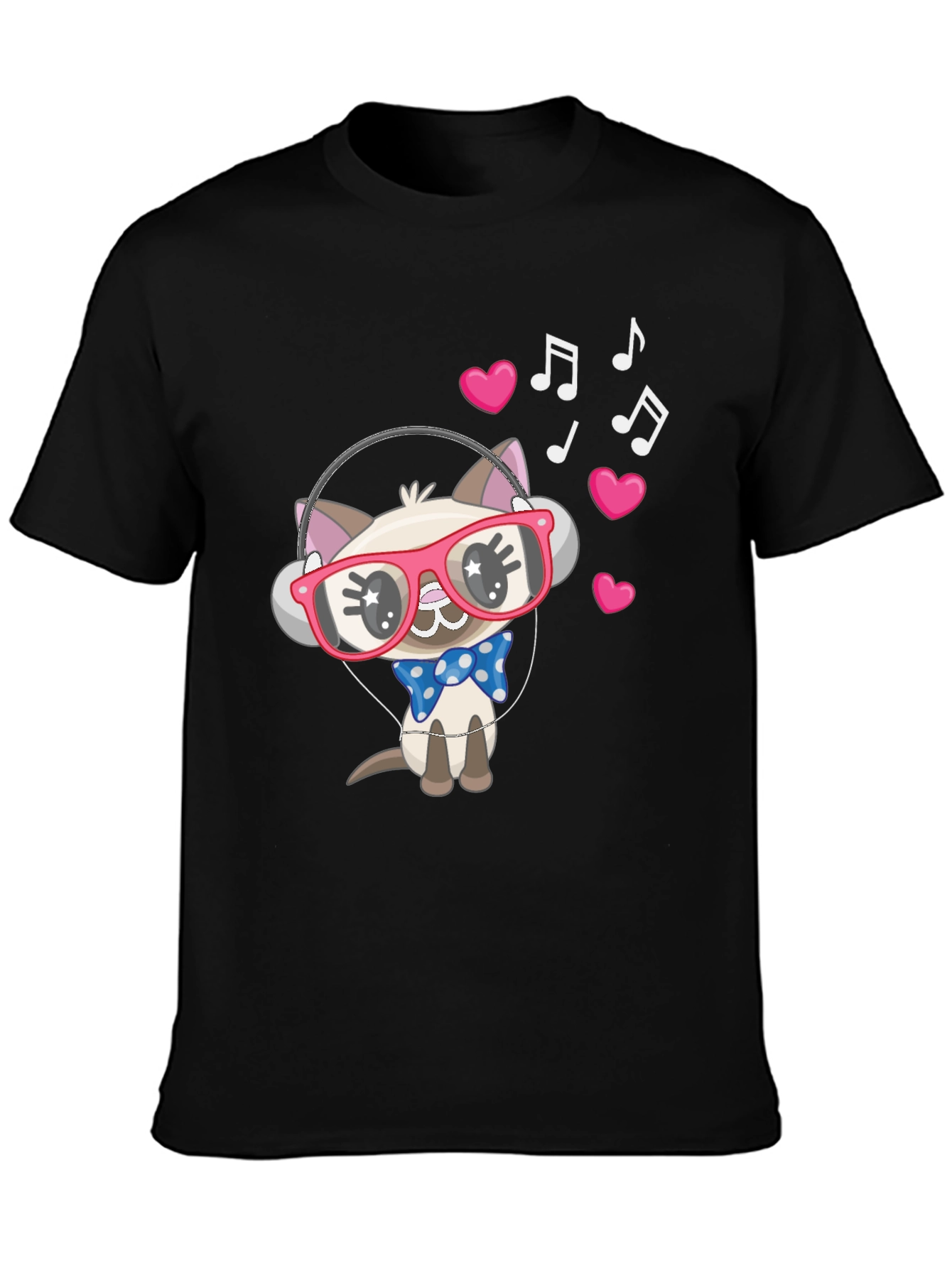 Black Cool Cat T-Shirt view 3