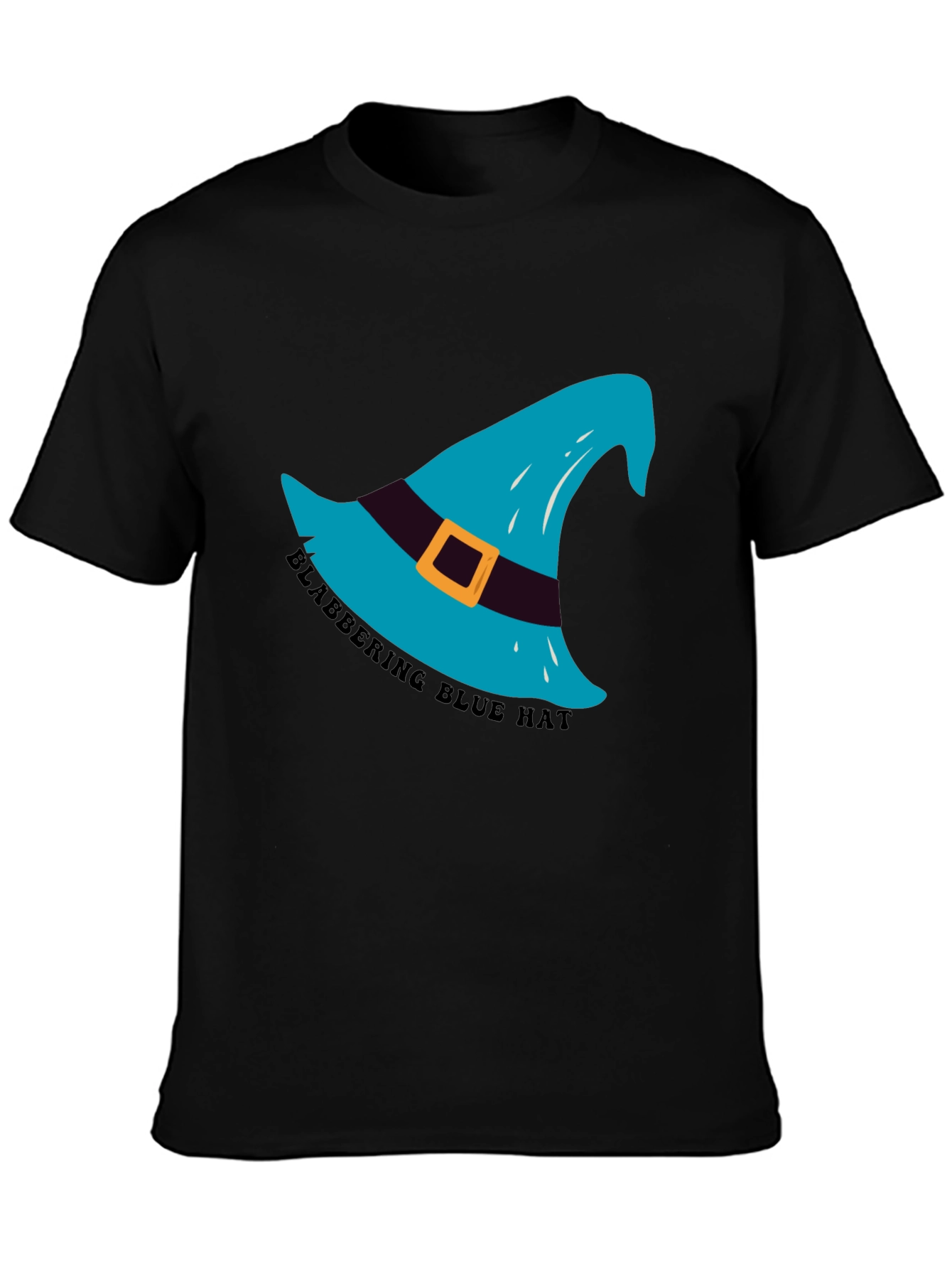 Black Blabbering Blue Hat Graphic Tee - Black view 3