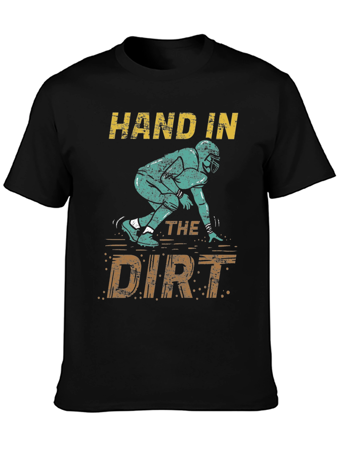 Black Hand in the Dirt Football T-Shirt view 3