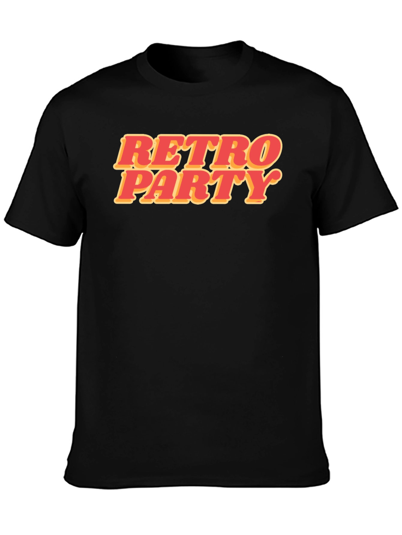 Black Retro Party Graphic T-Shirt - Stylish Black Tee view 3