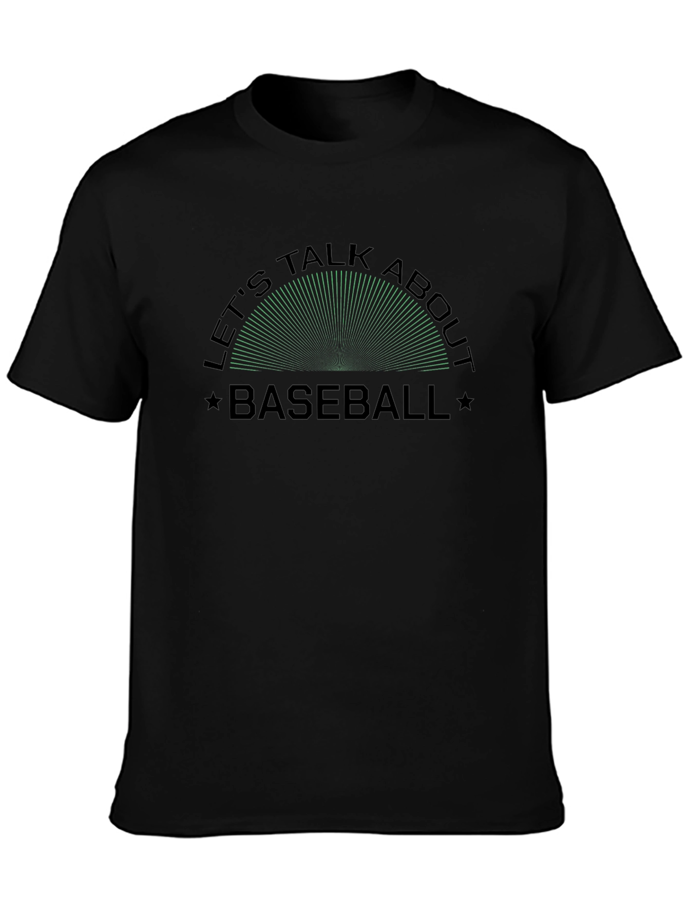 Black Let's Talk Baseball Graphic Tee view 3