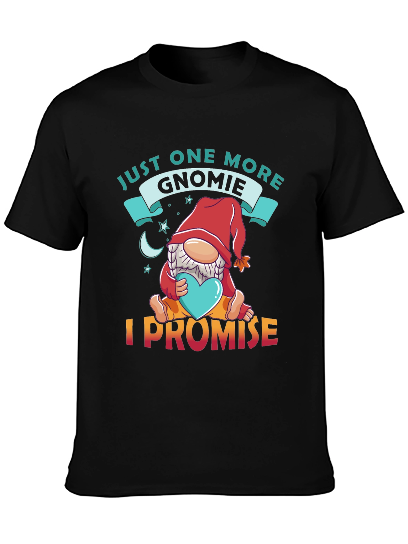 Black Gnomie Promise T-Shirt - Cute Gnome Lover Tee view 3