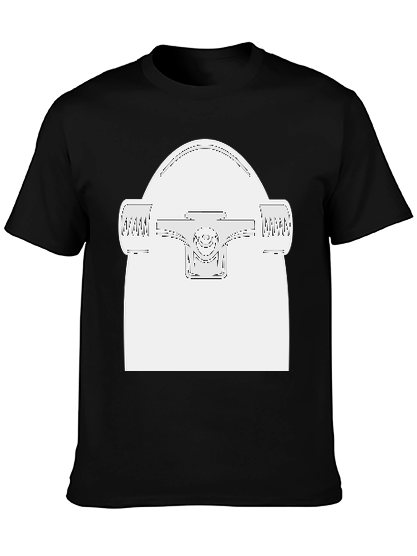 Black Skateboard Graphic T-Shirt - Black view 3