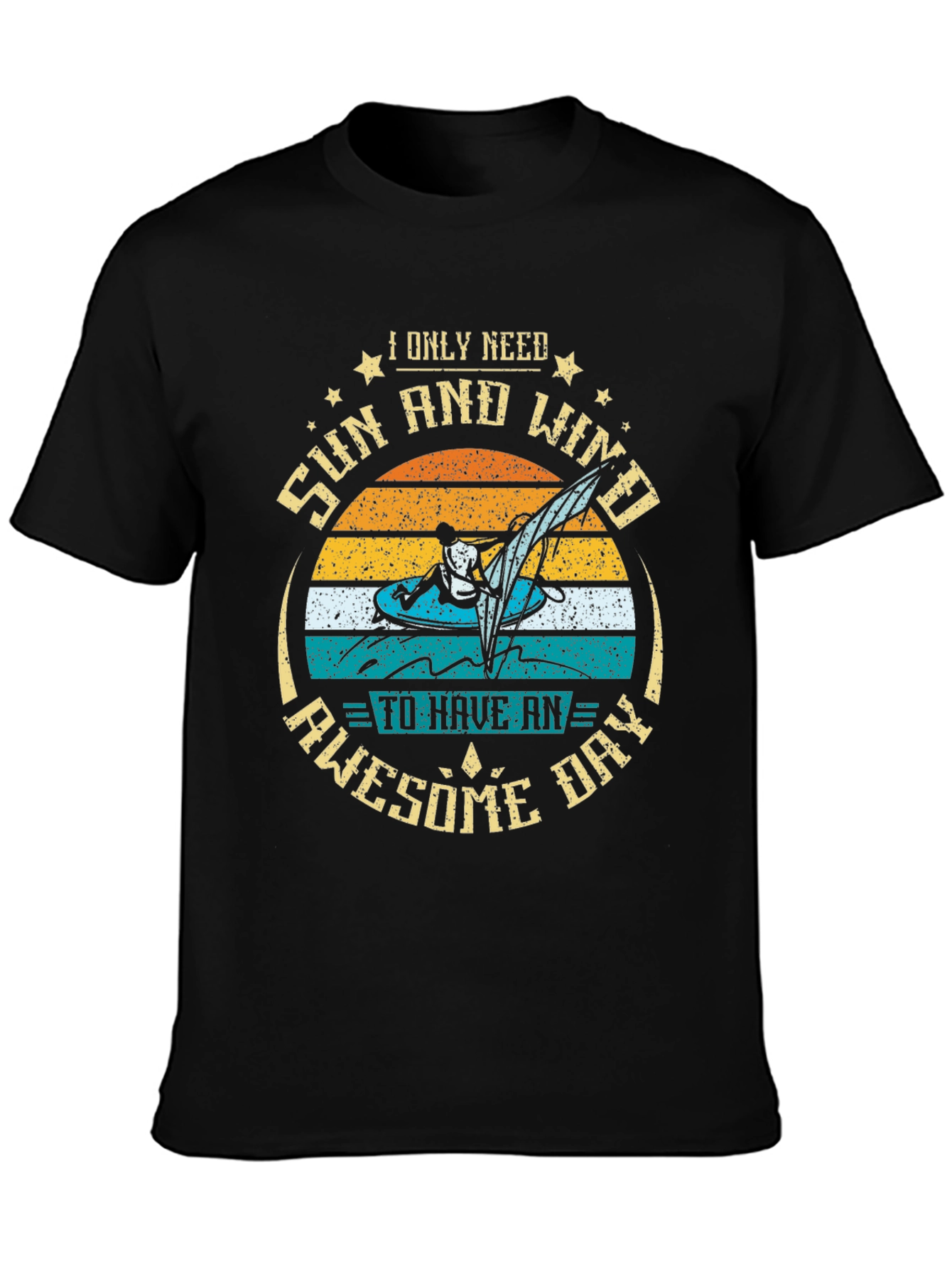 Black Sun & Wind T-Shirt: Awesome Day Vibes view 3