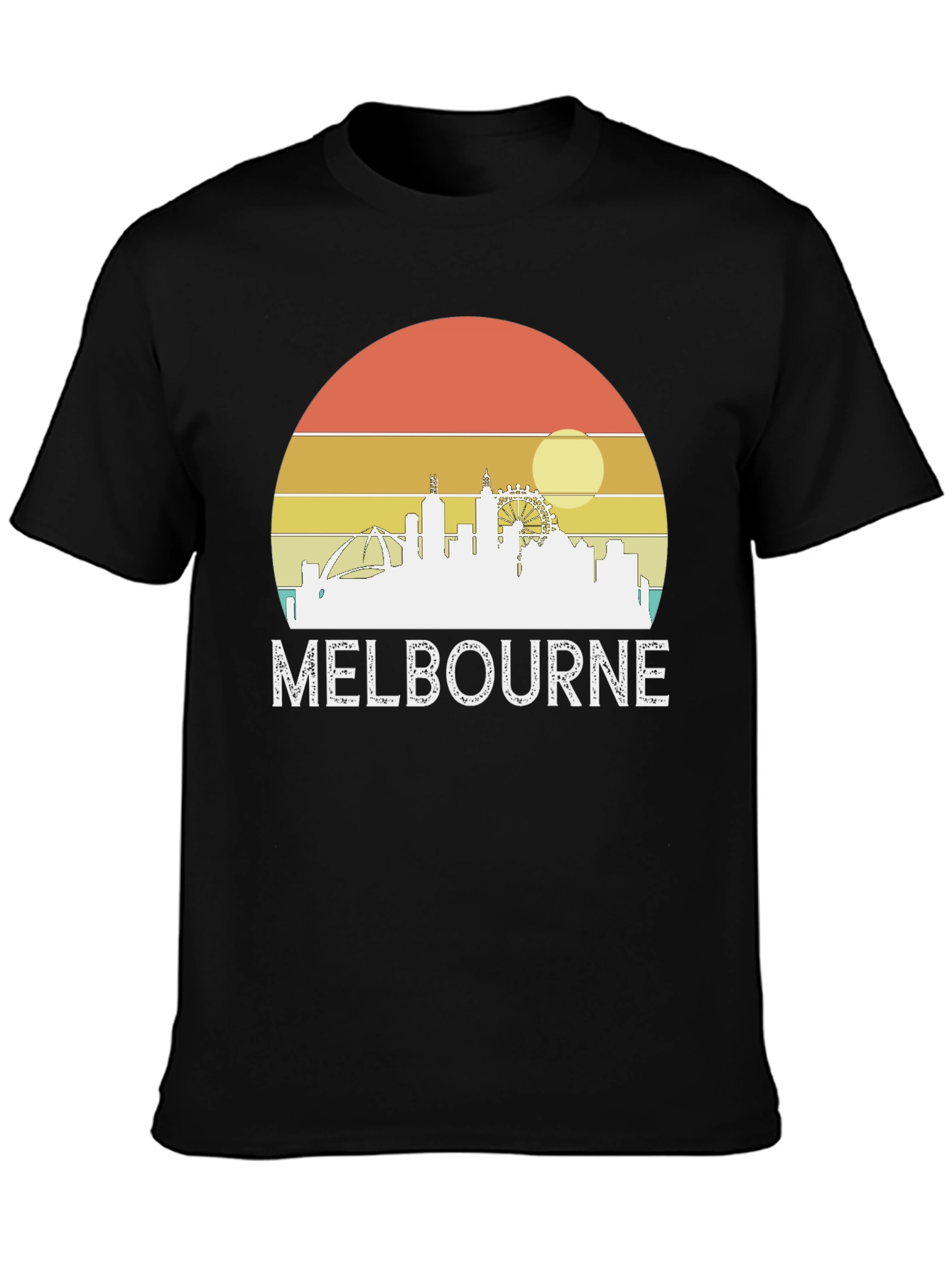 Melbourne Skyline Retro Graphic Tee - 3
