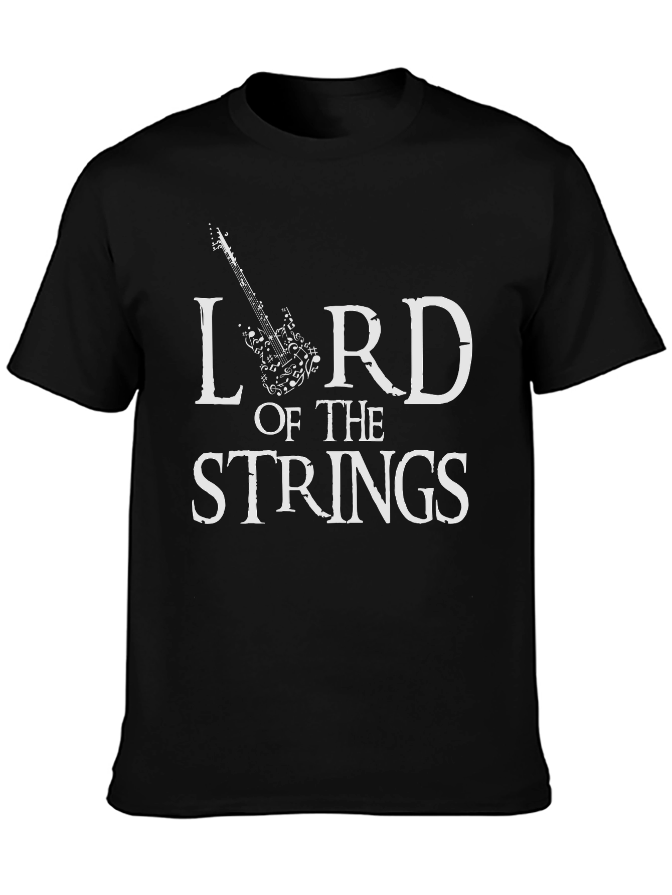 Black Lord of the Strings Black T-Shirt view 3