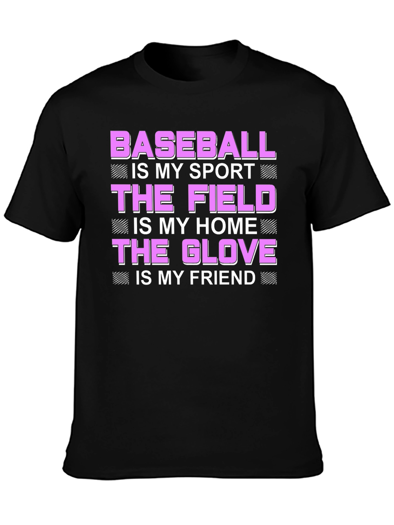 Black Baseball is My Sport T-Shirt view 3