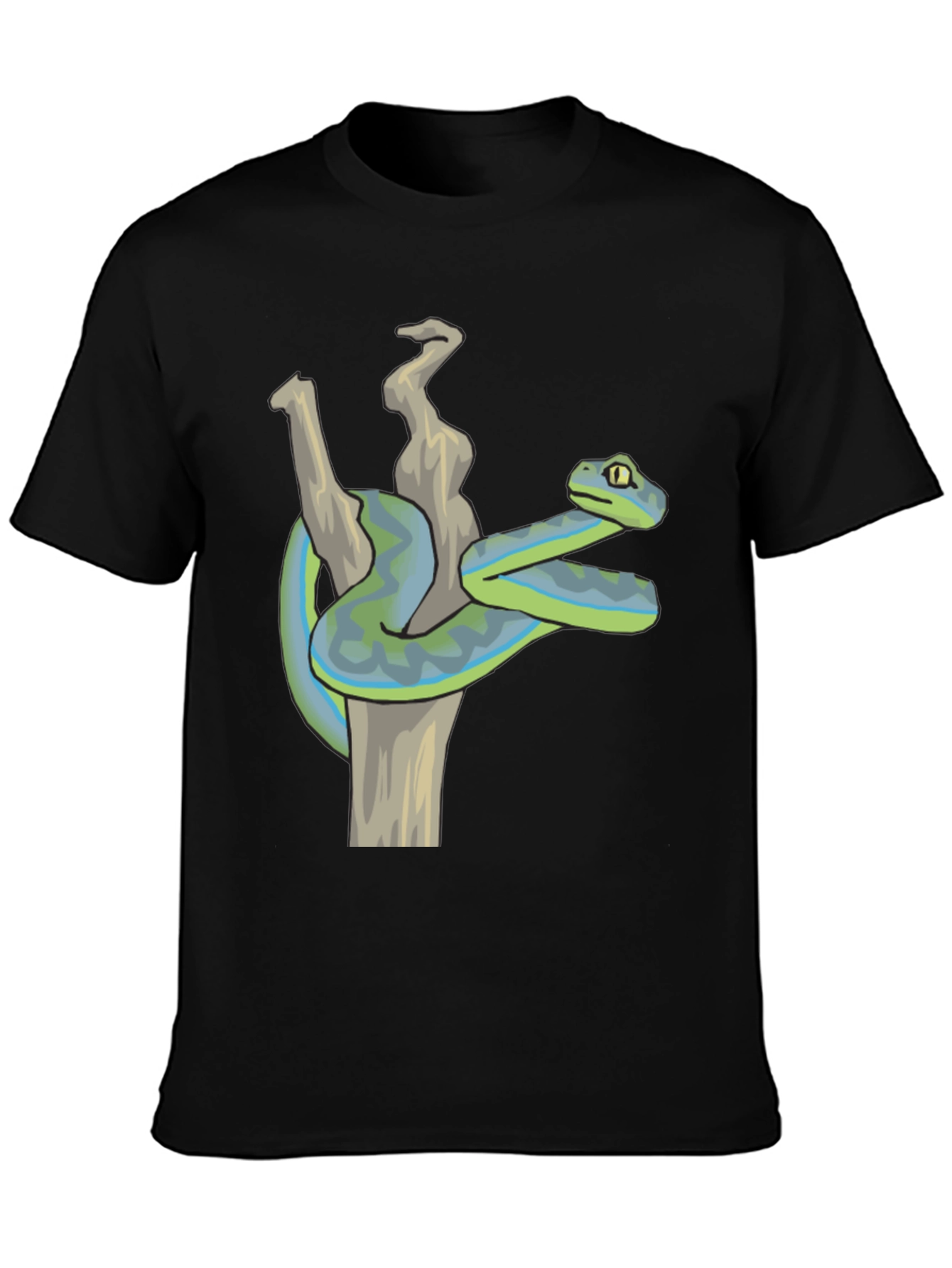 Black Snake T-Shirt: Reptile Art Tee view 3