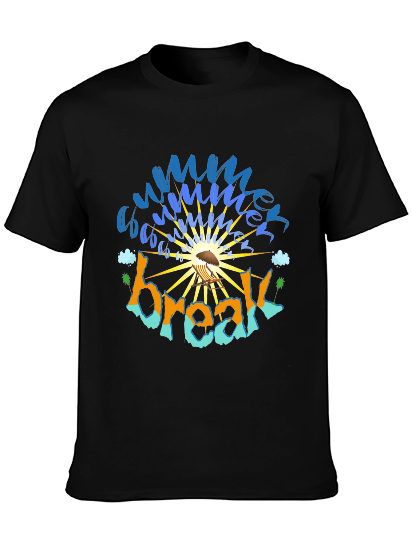 Black Summer Break Graphic Tee view 3