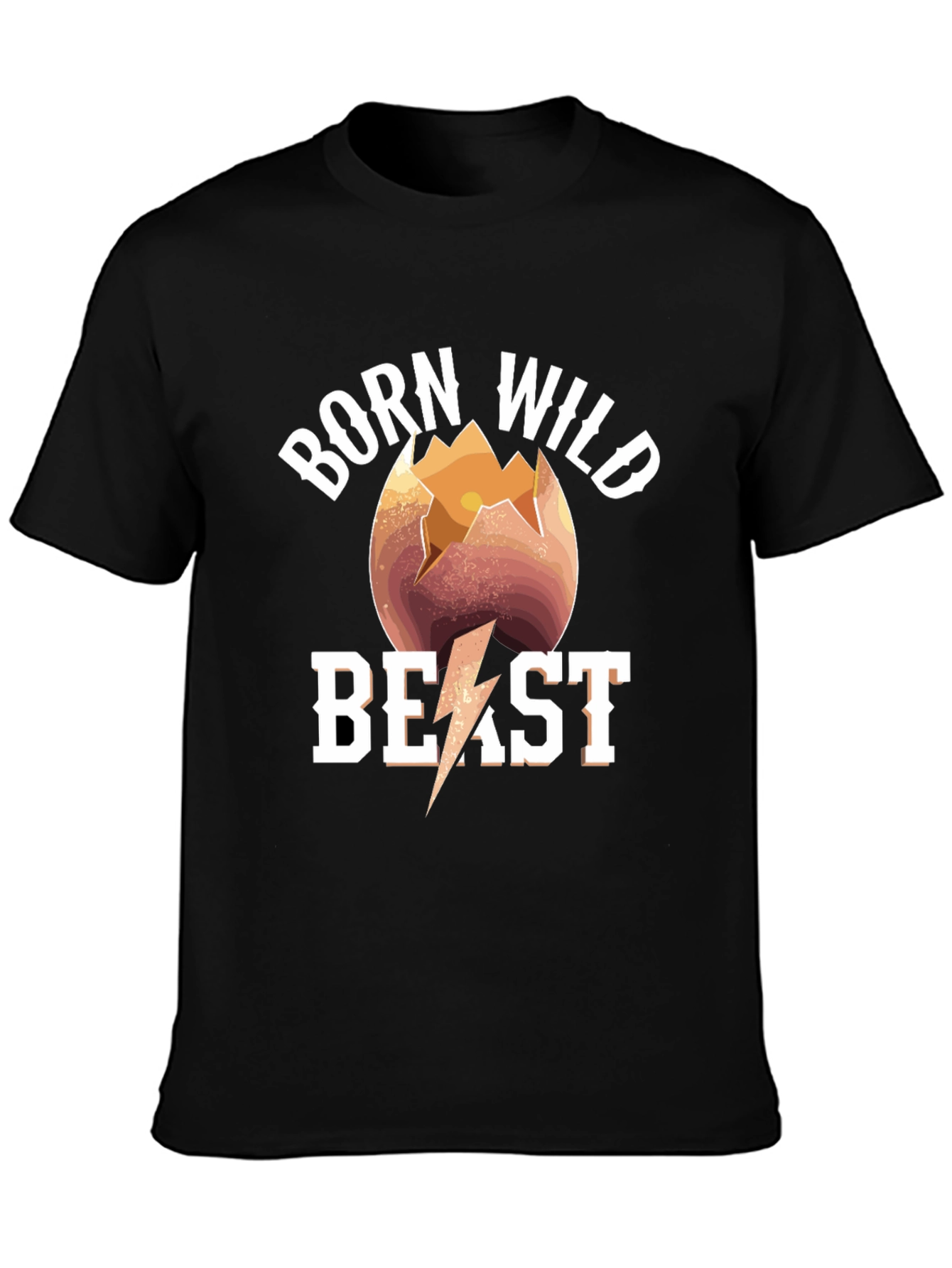 Black Born Wild Beast T-Shirt - Graphic Tee view 3