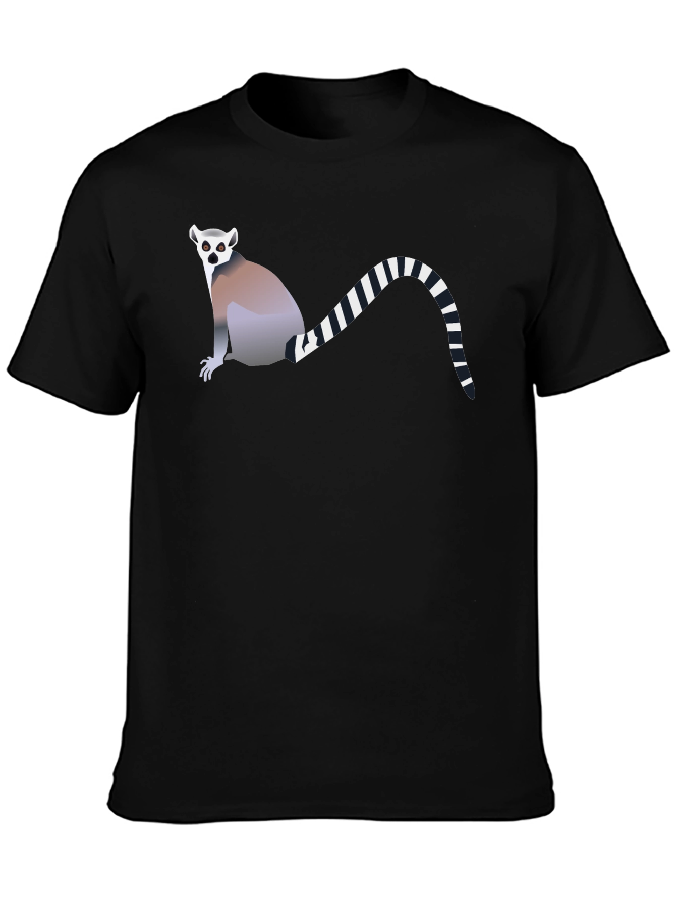 Black Lemur Graphic Tee - Black Cotton Comfort view 3
