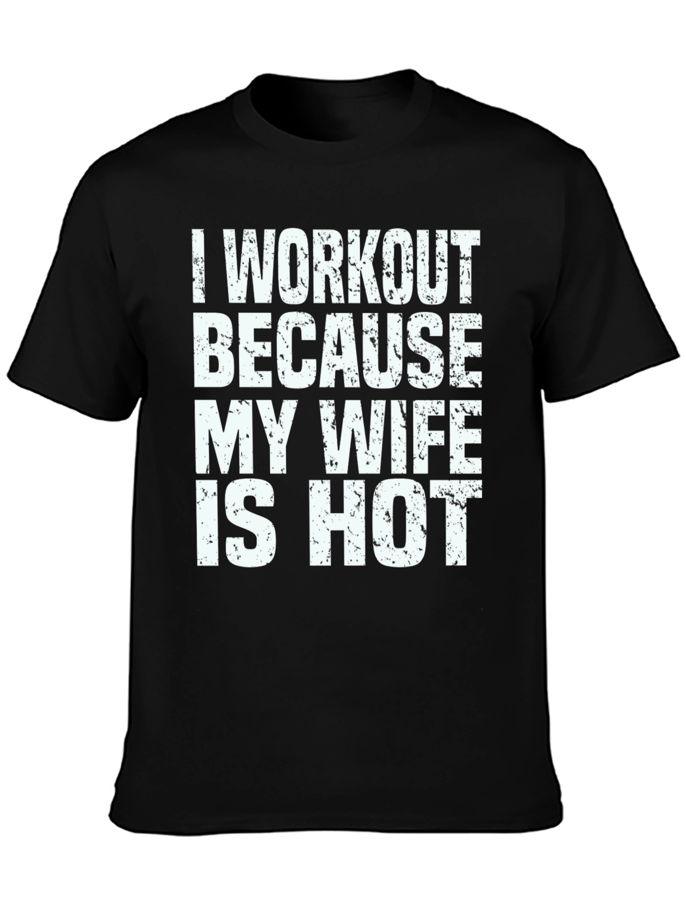 Black Funny Workout Wife T-Shirt view 3
