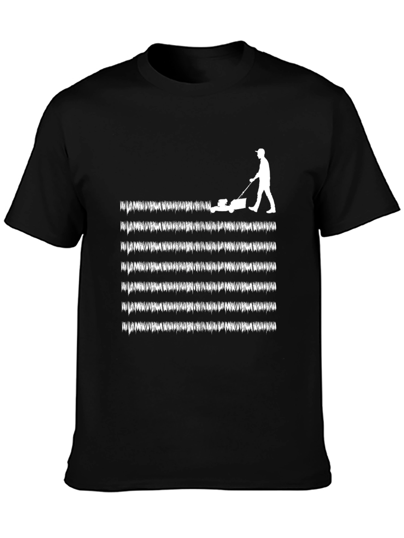 Black Funny Lawn Mowing T-Shirt - Garden Humor Tee view 3