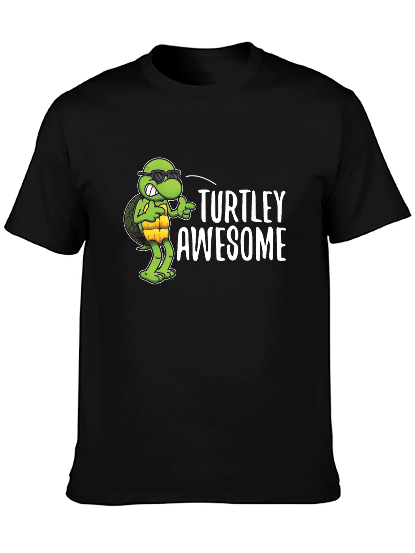 Black Turtley Awesome Black Graphic Tee view 3