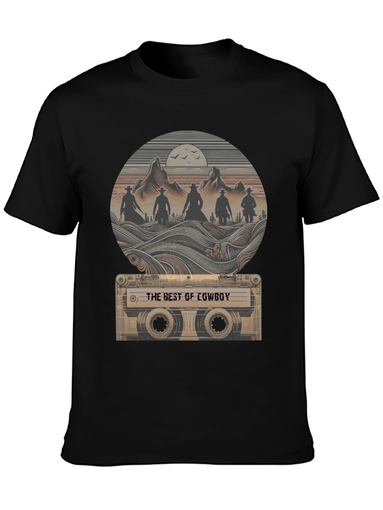 Black Best of Cowboy Graphic T-Shirt view 3