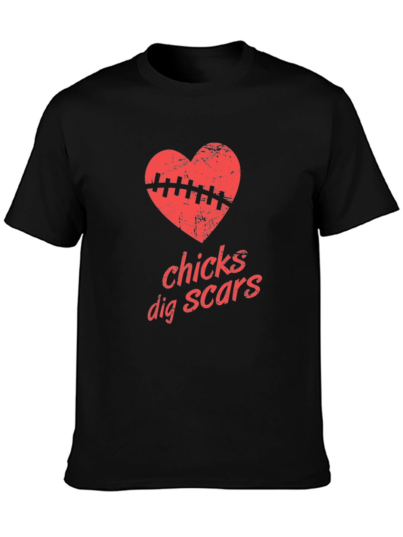 Black Chicks Dig Scars Graphic Tee - Mens Black T-Shirt view 3